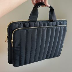 MOSISO 2-in-1 Quilted Laptop Bag (Black)