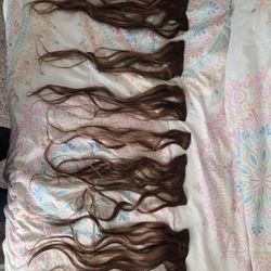6 Sets of 19" Human Hair Extensions 