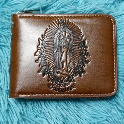 Wallet Guadalupe design with zipper
