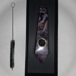 Genuine Amethyst Crystal Pipe