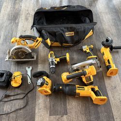 7-took Cordless Dewalt 18V Combo Set 