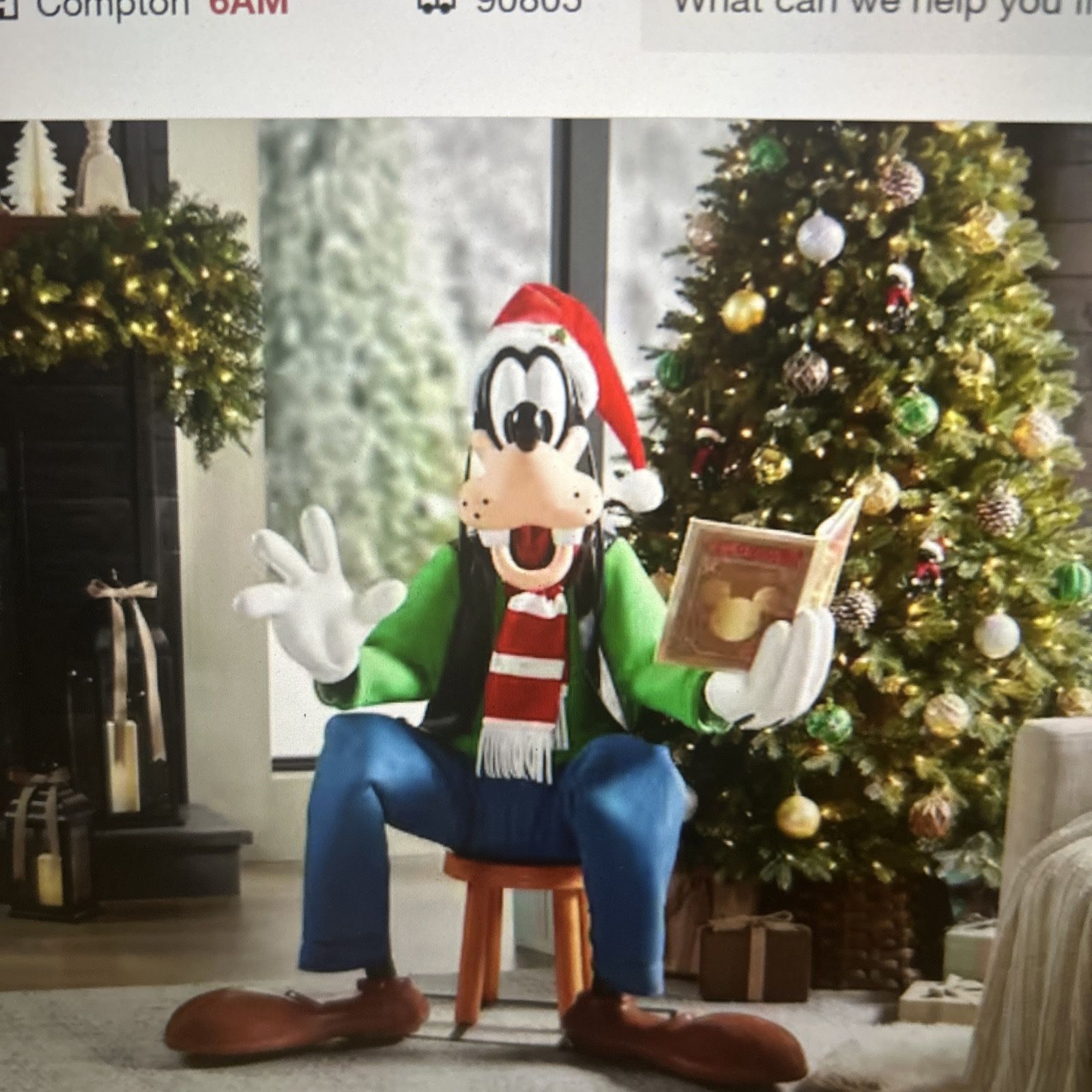 New and sealed Disney 4ft.​ Animated Holiday Goofy A4  