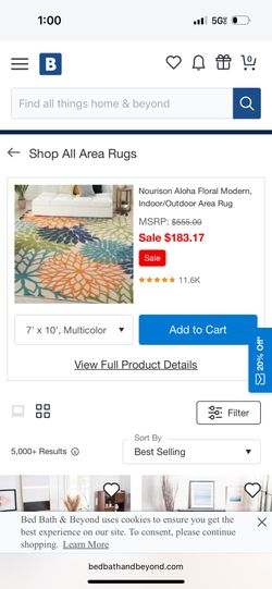 Nourison Aloha Floral Modern Indoor/Outdoor Rug 7x10ft