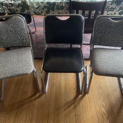 Five Cantilever MCM Dining Chairs