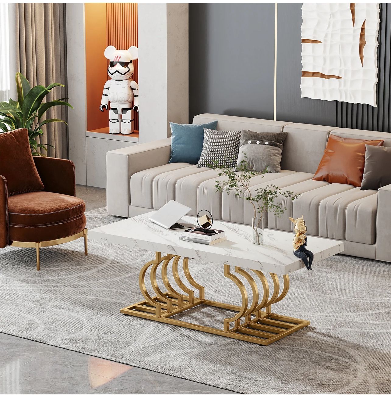 Modern Rectangular Coffee Table 