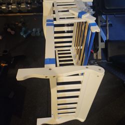 White Wooden Toddler Bed With Mattress 