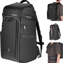 Neewer Travel Camera Backpack with Laptop Compartment 15 inch & Inflatable Lumbar Pad
