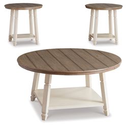 Ashley Coffee Table + 2 Side Tables Set