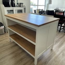 Kitchen Island with Two Chairs