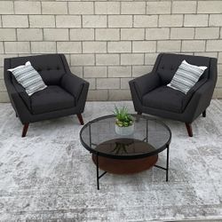 *Free Delivery* Modern Gray Chairs Couch Sofa