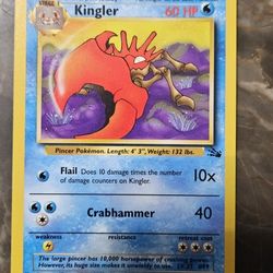 Pokemon Fossil Set Kingler