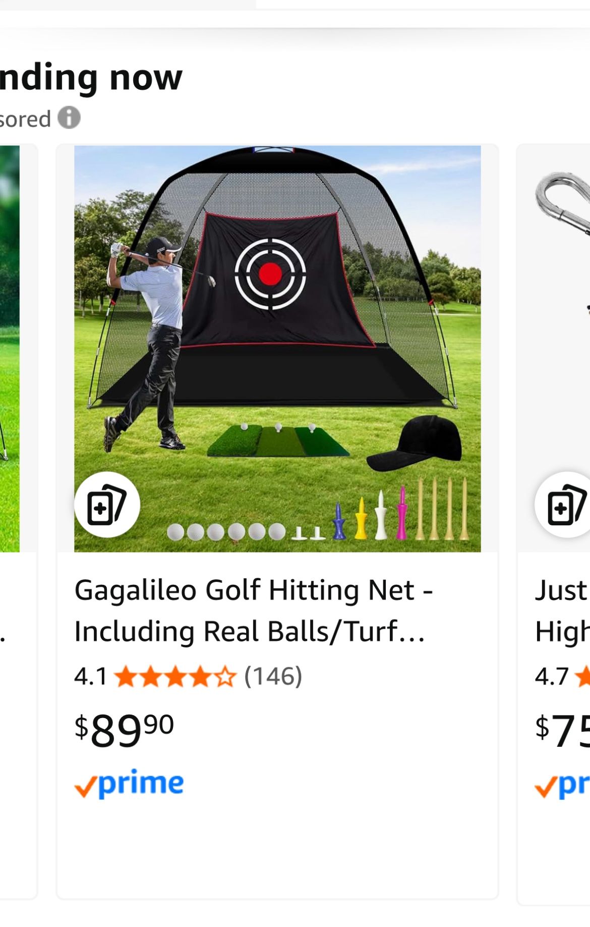 Free Gagalileo Golf Ball Hitting Net
