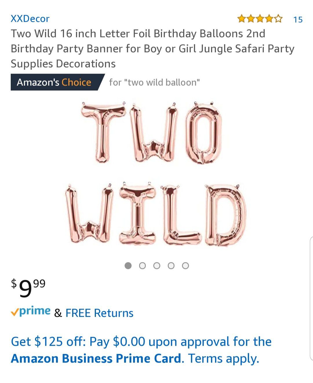 Two wild balloons party decor boy or girl birthday safari party