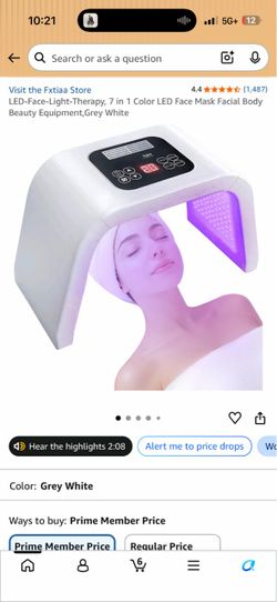 Fxtiaa 7-in-1 LED Face Light Therapy Mask