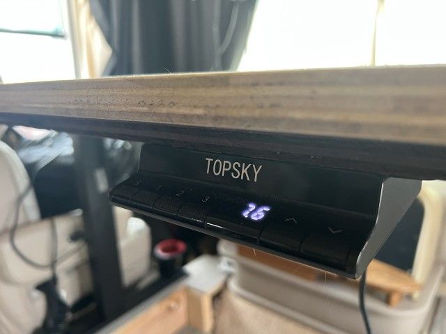 TOPSKY Dual Motor Electric Adjustable Standing Desk with Home Depot Wooden Desktop
