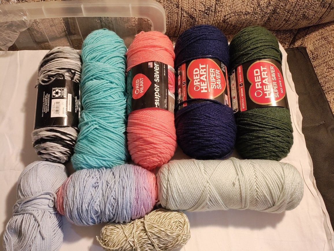Yarn . Top 3 On The Right Are 7 oz. Price Firm