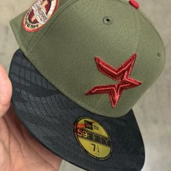 HOUSTON ASTROS NEW ERA FITTED HAT SIZE SZ 7-1/4