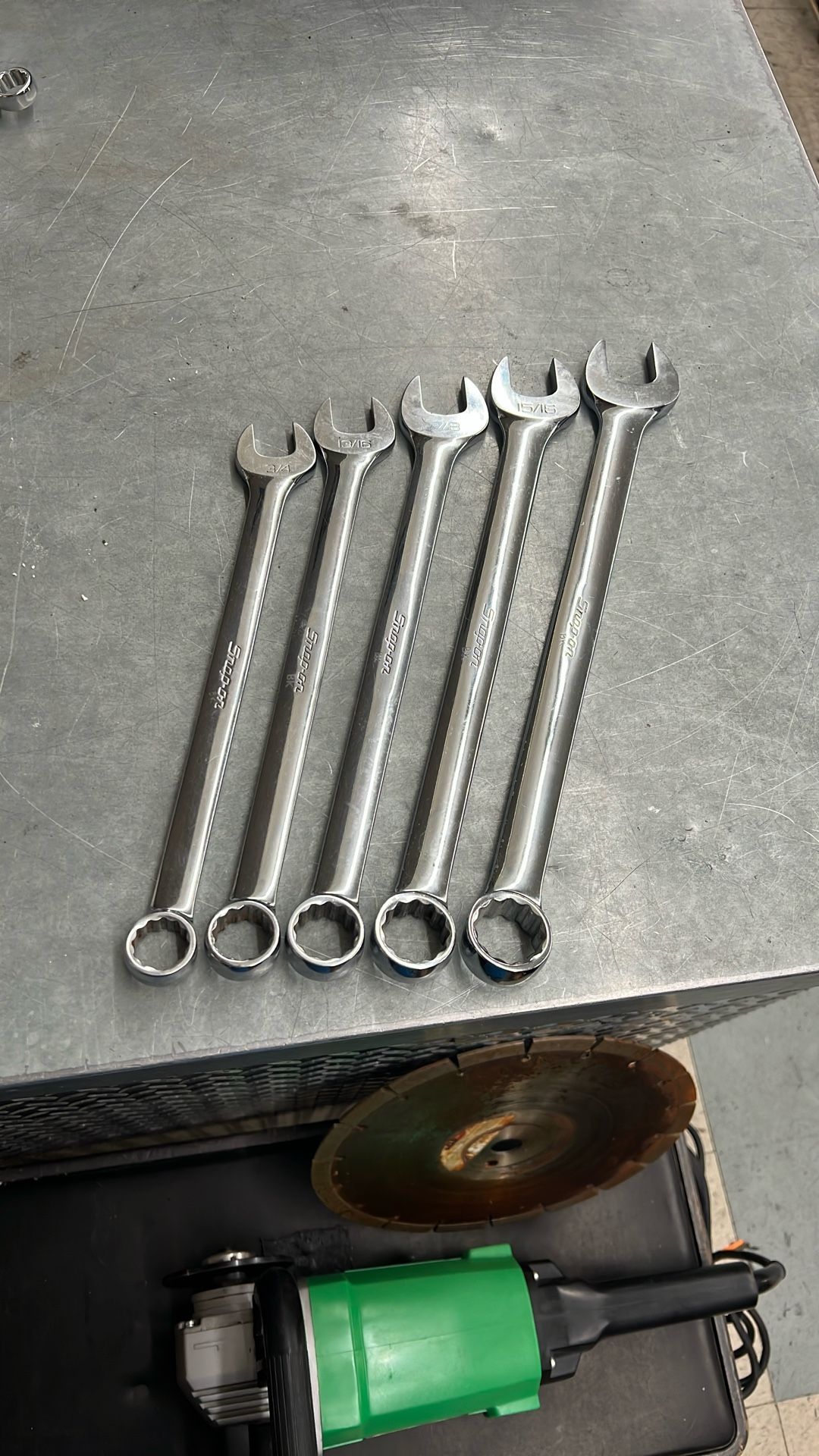 Snap On 5pc 12pt SAE Combination Wrench Set