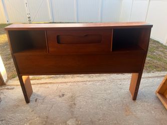 Mid-Century Style Headboard / Storage Unit