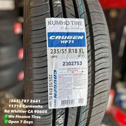 235/55R18 Kumho Set of Tires Installed and Balanced Set de Llantas Nuevas Instaladas y Balanceadas
