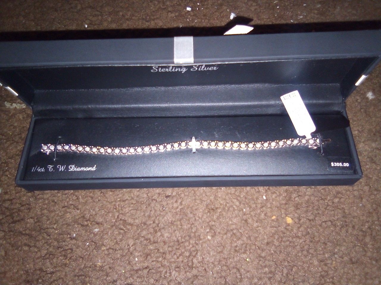 Sterling Silver 1/4 CT Diamond bracelet