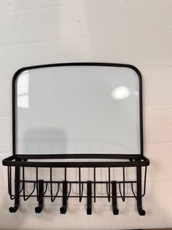 Mail and keys holder with dry erase board