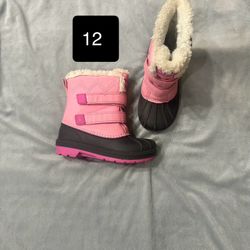 Girls Cat Jack Pink Winter Boots 12