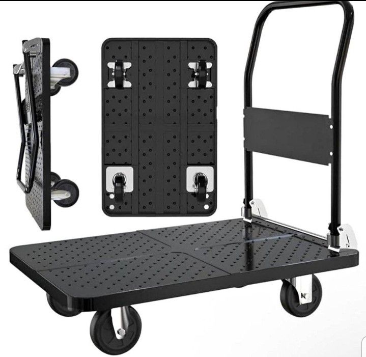  Platform Truck Dolly Cart with Heavy Duty Steel Construction