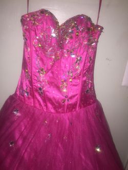 Ball gown pink dress