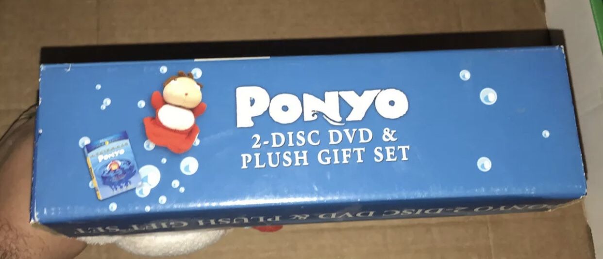 Ponyo 2 DVD Set With Plush Toy New Sealed Disney Studio Ghibli