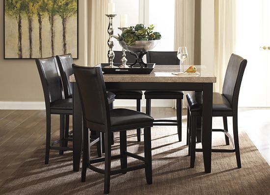 Counter Height Bar and Matching Table with Chairs