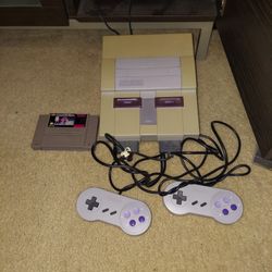 Vintage Super Nintendo Game Console