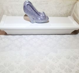 White Floating Wall Shelf For Room , Bedroom, Or Home Decor