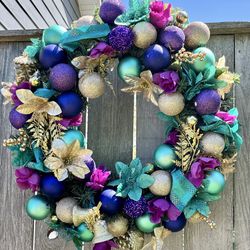 24” Sparkling Christmas Wreath-New With Tag🎄See Full Details Below🎄