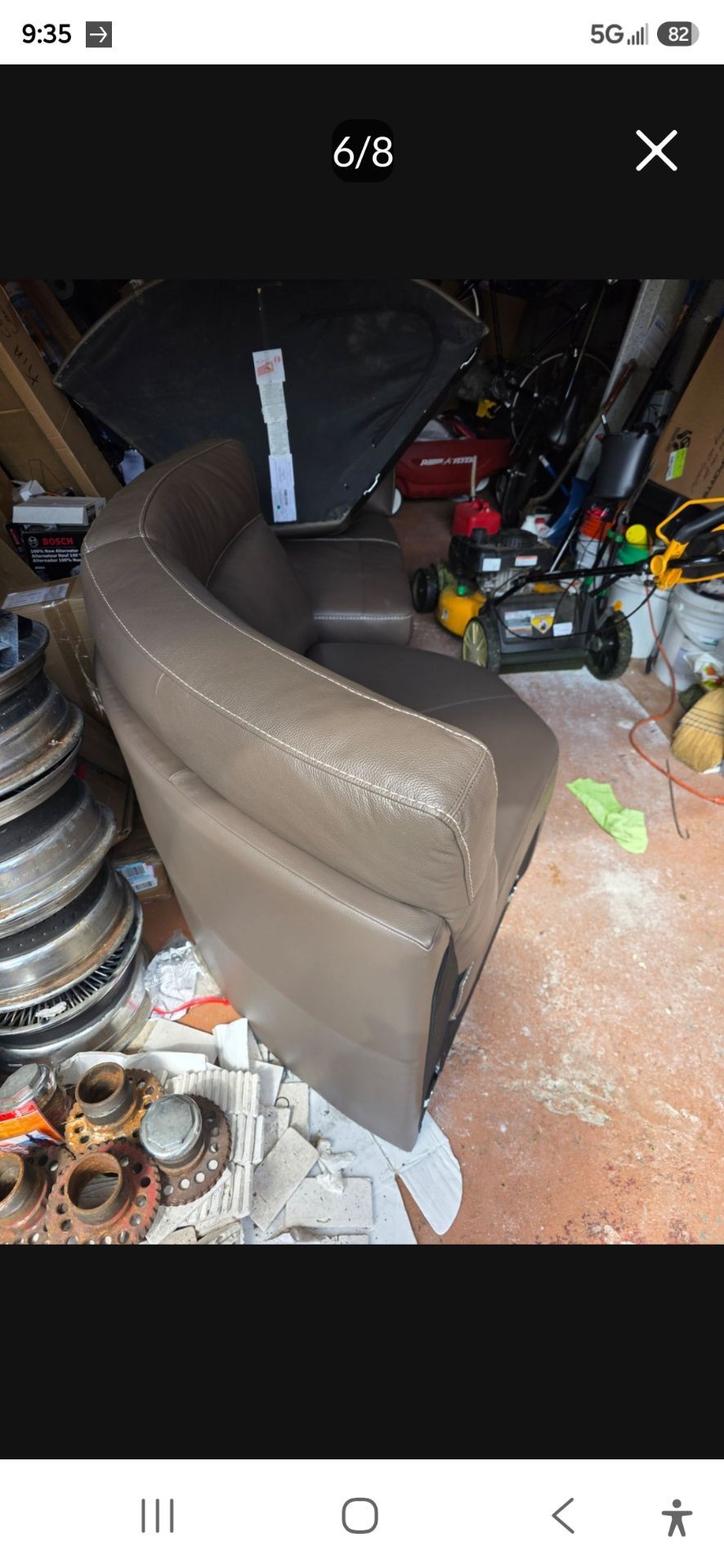 New leather sectional ***Read description
