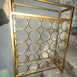 Metal Gold Wine Rack