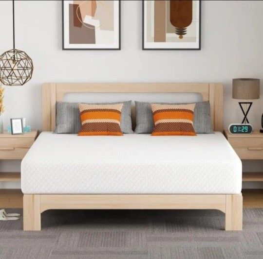 New* 12" King Size Mattress Gel Memory Foam Rolled Compressed Seal.