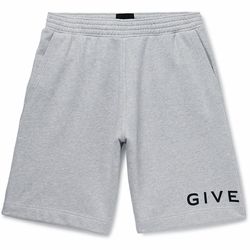 GIVENCHY JERSEY GRAY SHORTS