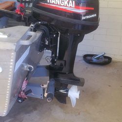 18 horse outboard motor and gas tank