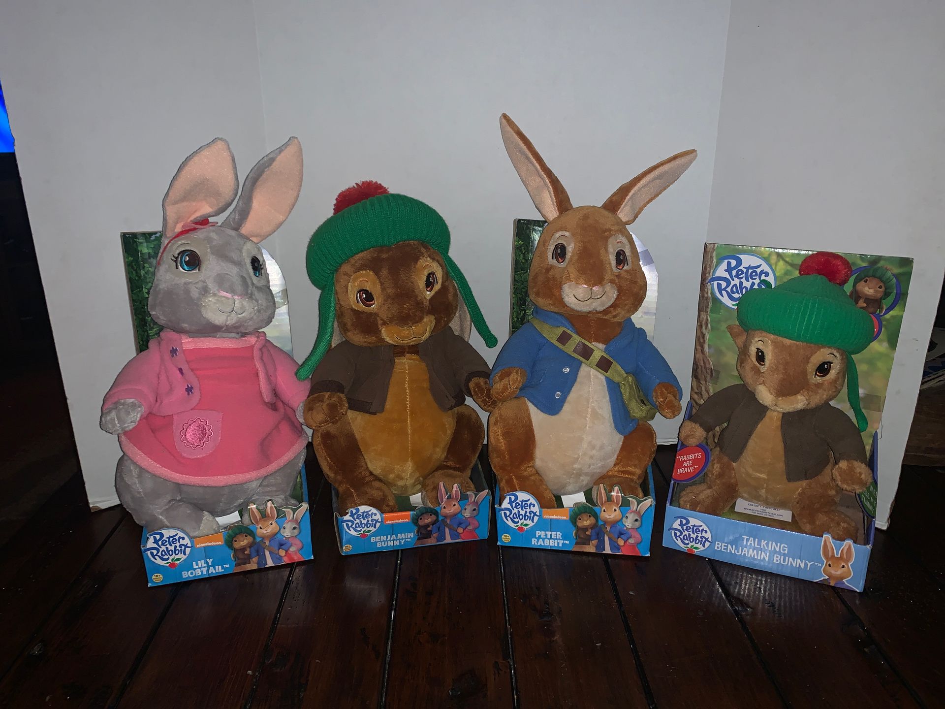 PETER RABBITS BRAND NEW FULL SIZE PLUSH STUFFED ANIMAL LOT OF 4 EASTER