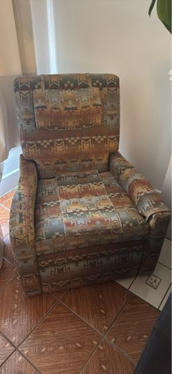 Southwestern Pattern Upholstered Recliner Chair