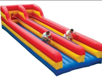 Commercial inflatable bungee run