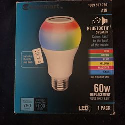 Bluetooth Speaker Color Changing Lightbulb