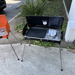 Brand New 20000 btu Propane Portable 2 Burners BBQ Grill Outdoor Camping Stove 