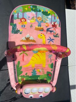 Baby Piano Kick & Play Activity Gym – Pink Dinosaur Theme