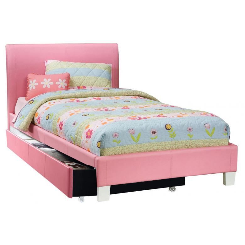 Hot Pink Trundle Twin Bed