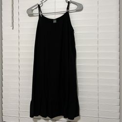 WOMENS BLACK STRAP MINI SUNDRESS size L