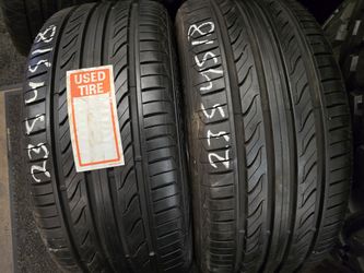 2 Tires 235.45.18 Sentury 9o % Tread Dot 2425