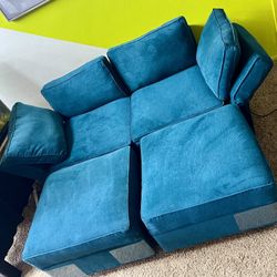 Belffin 4 Seats + 4 Sides Modular Terry SOFA/LOVESEAT with Storage Seat