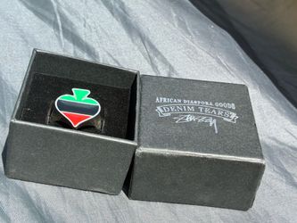 Stüssy sterling silver Denim Tears Ring